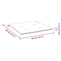 Cuscini per Sedia 4 pz Turchese 40x40x4 cm in Tessuto