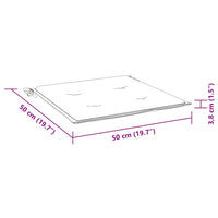 Cuscini per Sedia 2 pz Motivo a Foglie 50x50x3 cm in Tessuto 361068