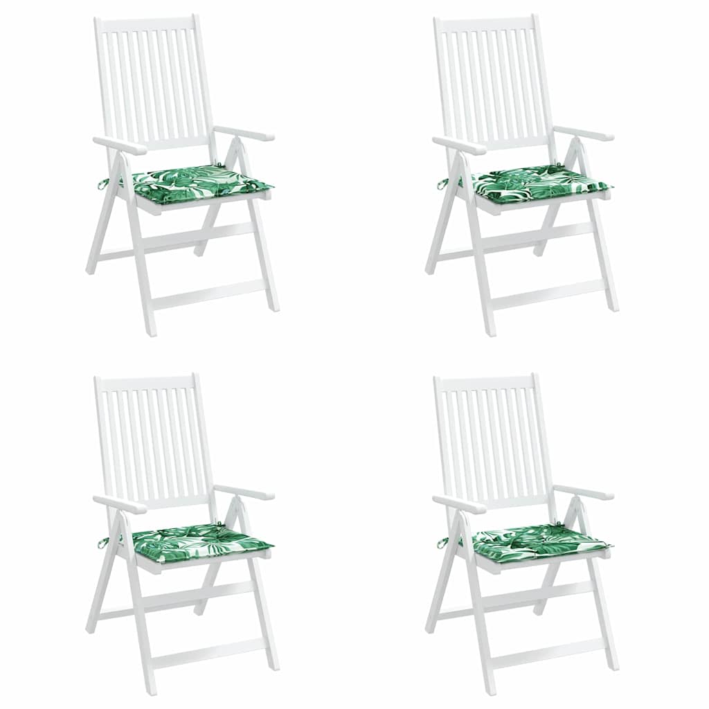 Cuscini per sedie 4 pcs Motivo Foglia 50 x 50 x 4 cm 361069