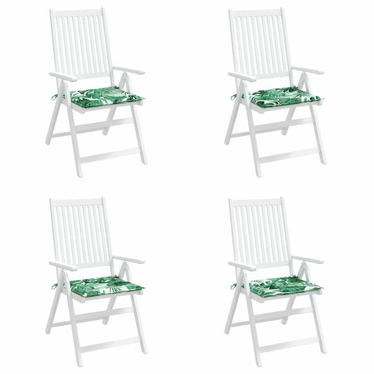 Cuscini per sedie 4 pcs Motivo Foglia 50 x 50 x 4 cm 361069