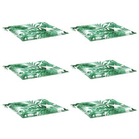 Cuscini per Sedia 6 pz Motivo a Foglie 50x50x3 cm in Tessutocod mxl 94468