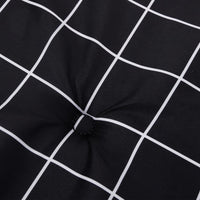 Cuscini per Sedia 4 pz Motivo a Quadri Nero 50x50x3cm Tessuto 361081