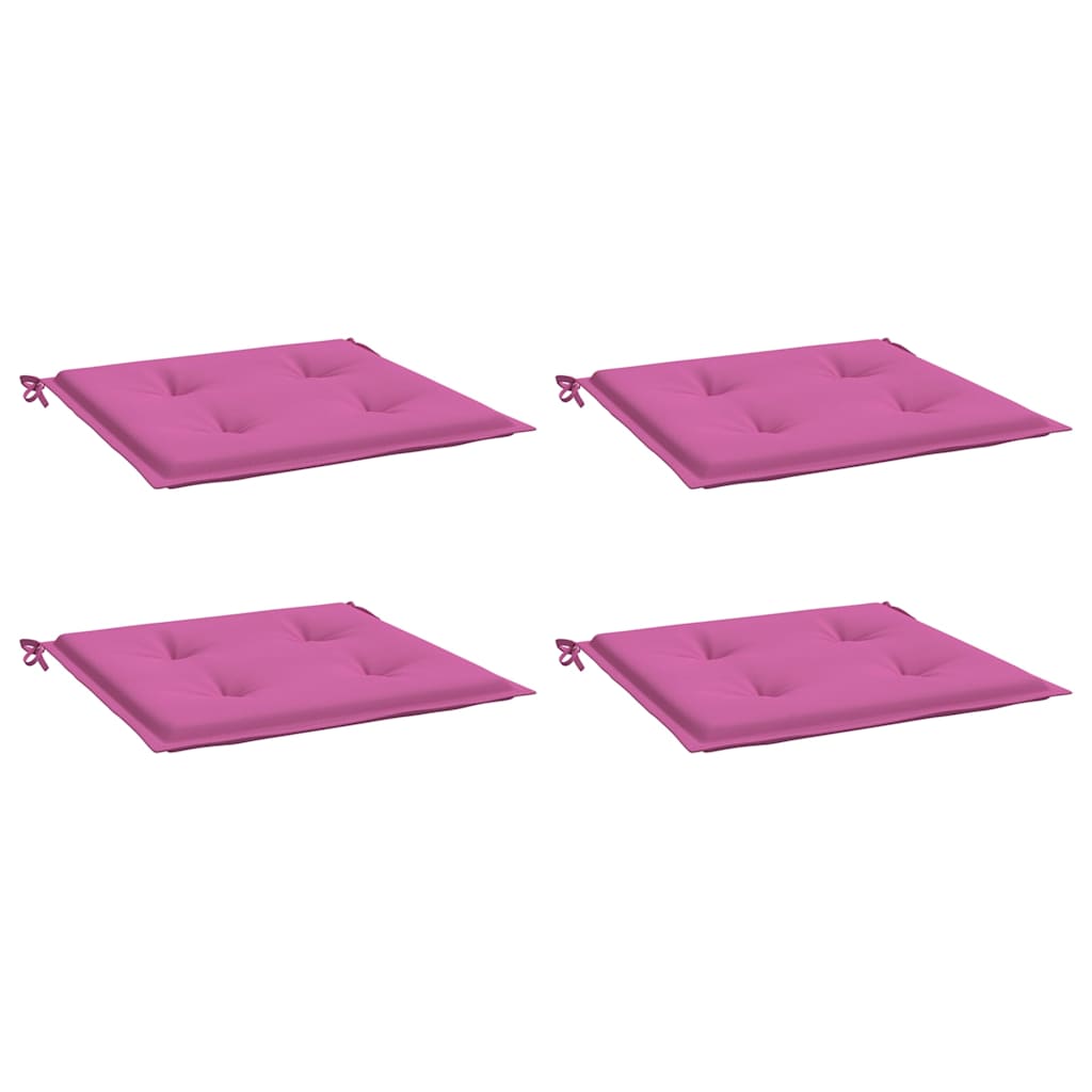 Cuscini per Sedia 4 pz Rosa 50x50x3 cm in Tessuto 361093