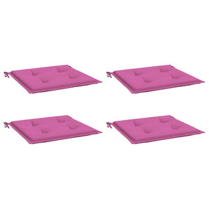 Cuscini per Sedia 4 pz Rosa 50x50x3 cm in Tessuto 361093