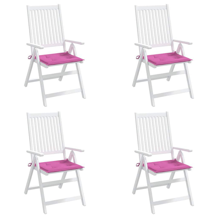 Cuscini per Sedia 4 pz Rosa 50x50x3 cm in Tessuto 361093