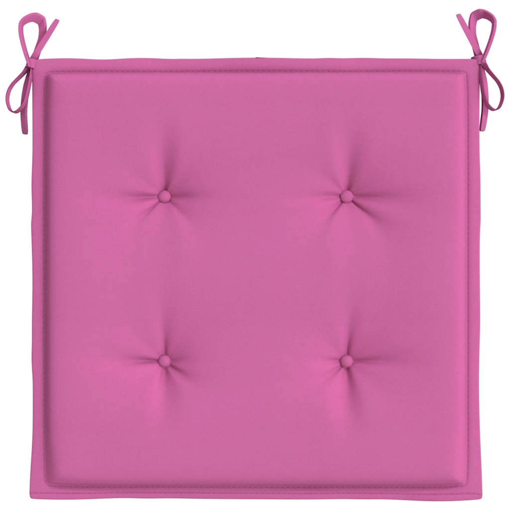 Cuscini per Sedia 4 pz Rosa 50x50x3 cm in Tessuto 361093