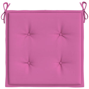 Cuscini per Sedia 4 pz Rosa 50x50x3 cm in Tessuto 361093