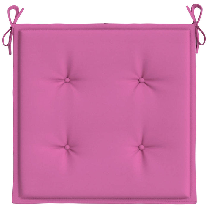 Cuscini per Sedia 4 pz Rosa 50x50x3 cm in Tessuto 361093