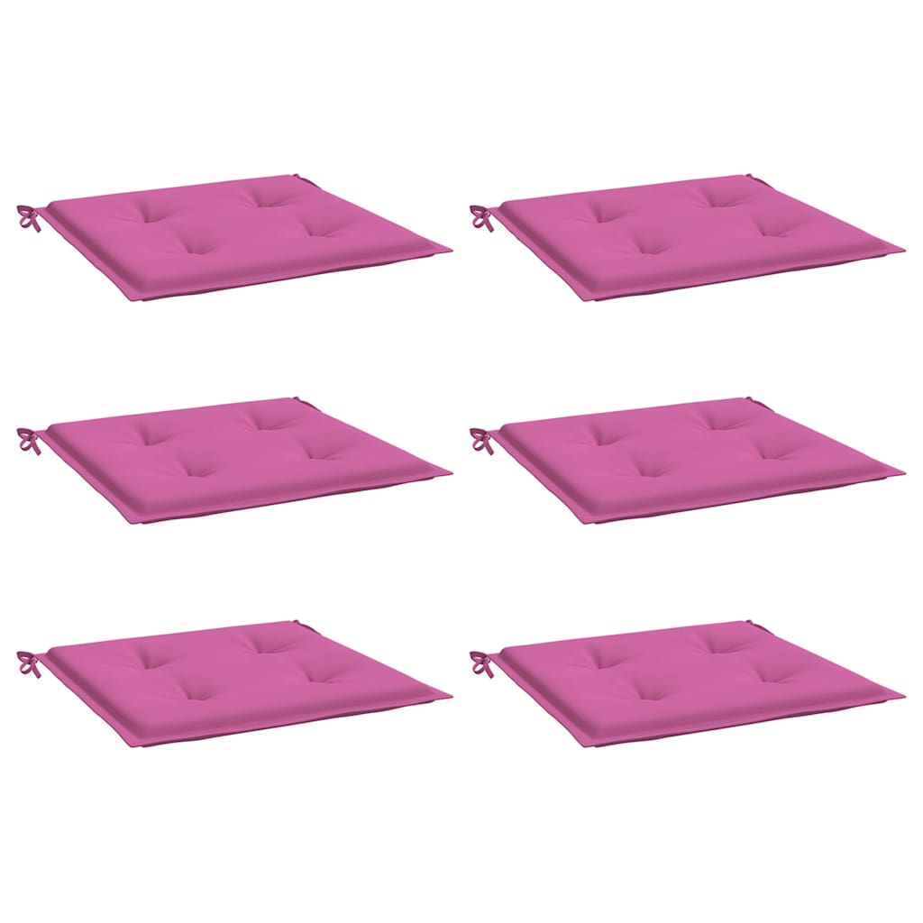 Cuscini per Sedia 6 pz Rosa 50x50x3 cm in Tessutocod mxl 118444