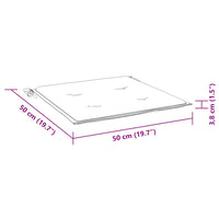 Cuscini per Sedia 2 pz Turchese 50x50x4 cm in Tessuto