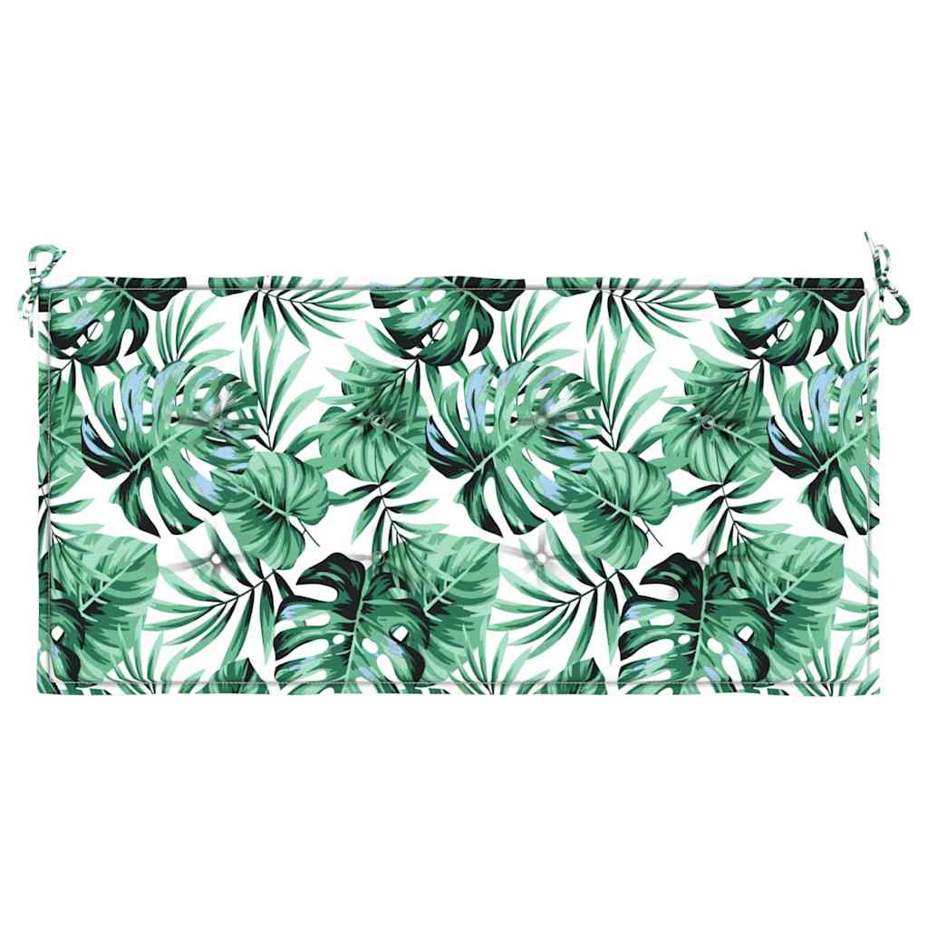 vidaXL Cuscino per Panchina da Giardino Floral Verde 100 x 50 x 4 cm