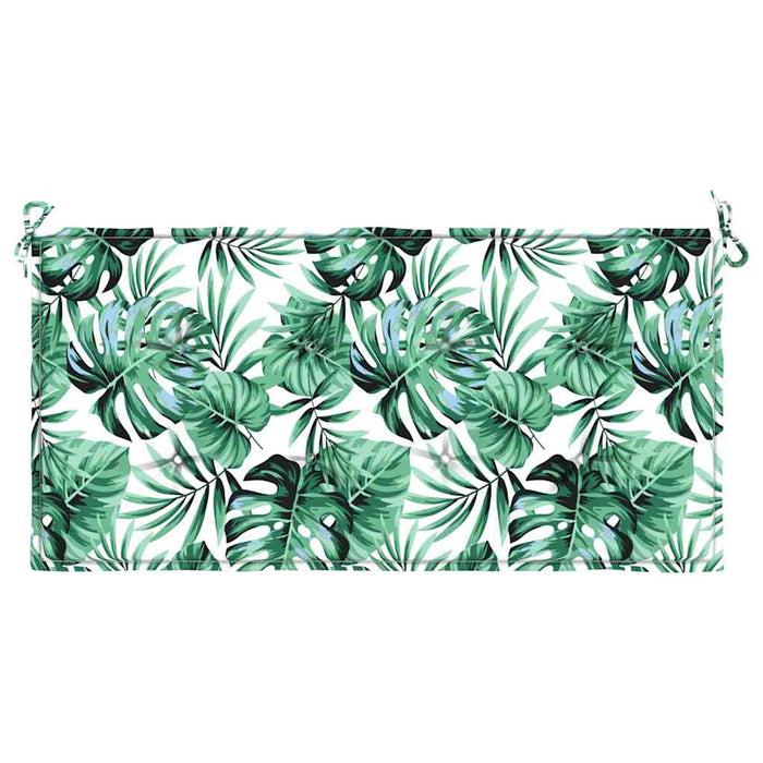 vidaXL Cuscino per Panchina da Giardino Floral Verde 100 x 50 x 4 cm