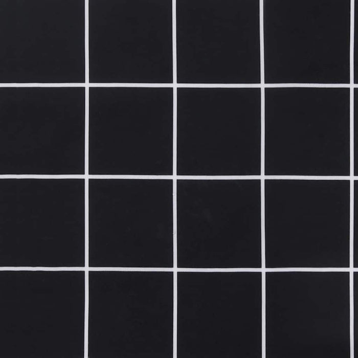 Cuscino Panca Giardino a Quadri Nero 120x50x4cm Tessuto Oxford 361136