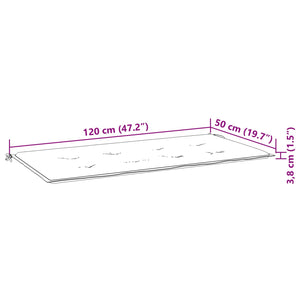 Cuscino per Panchina da Giardino Rosa 120 x 50 x 4 cm 361140
