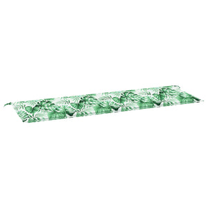 Cuscino per Panchina da Giardino Floreale Verde 150 x 50 x 4 cm 361154