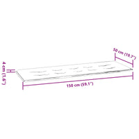 Cuscino per Panchina da Giardino Floreale Verde 150 x 50 x 4 cm 361154