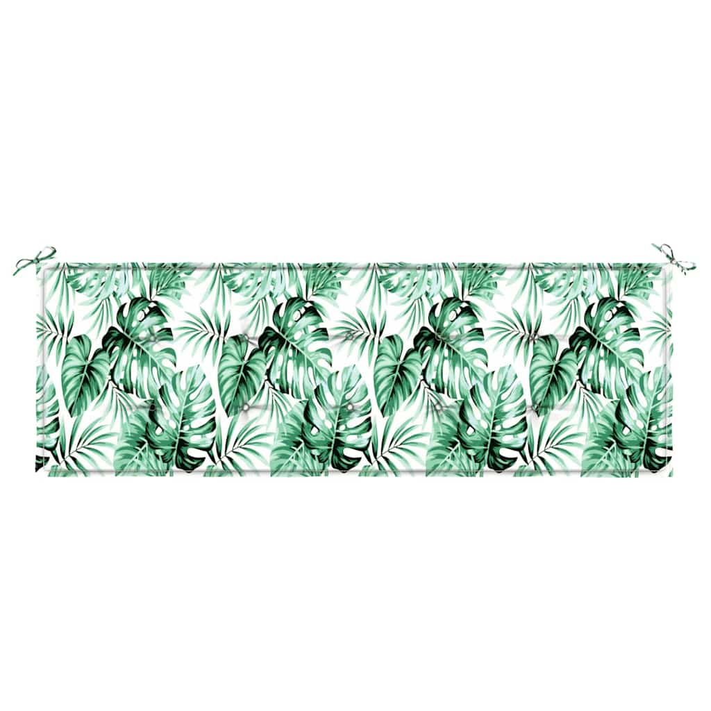 Cuscino per Panchina da Giardino Floreale Verde 150 x 50 x 4 cm 361154