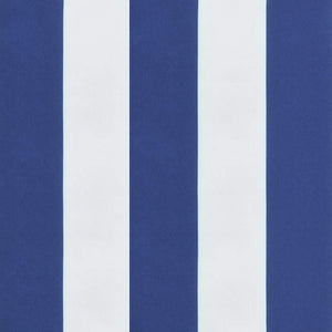 Cuscino Panca Giardino Bianco e Blu 150x50x4 cm Tessuto Oxford 361157