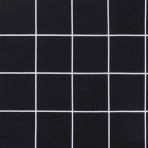 Cuscino Panca Giardino a Quadri Nero 150x50x4 cm Tessuto Oxford 361158