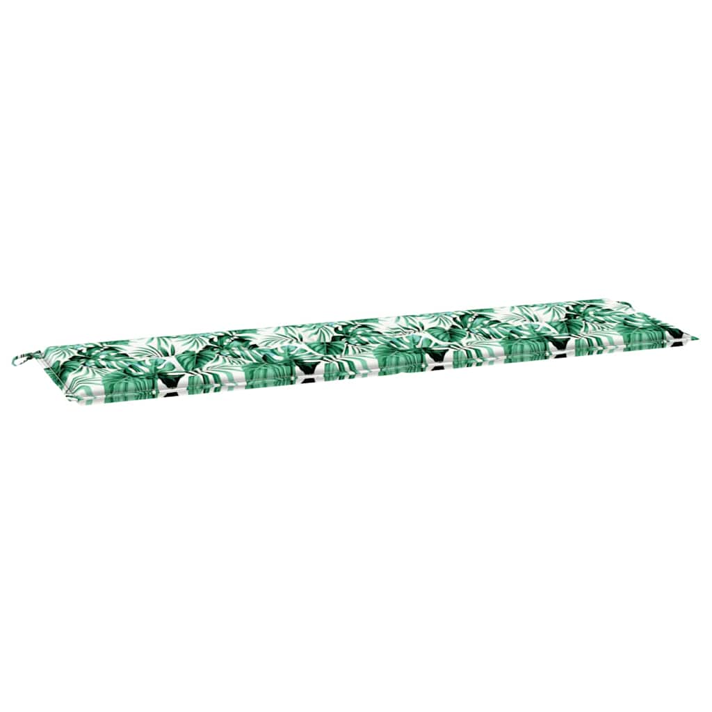 vidaXL Cuscino per Panchina da Giardino Floral Verde 180 x 50 x 4 cm