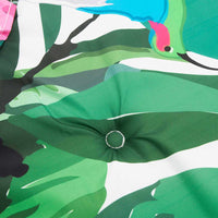 vidaXL Cuscino per Panchina da Giardino Verde e rosa 180 x 50 x 4 cm