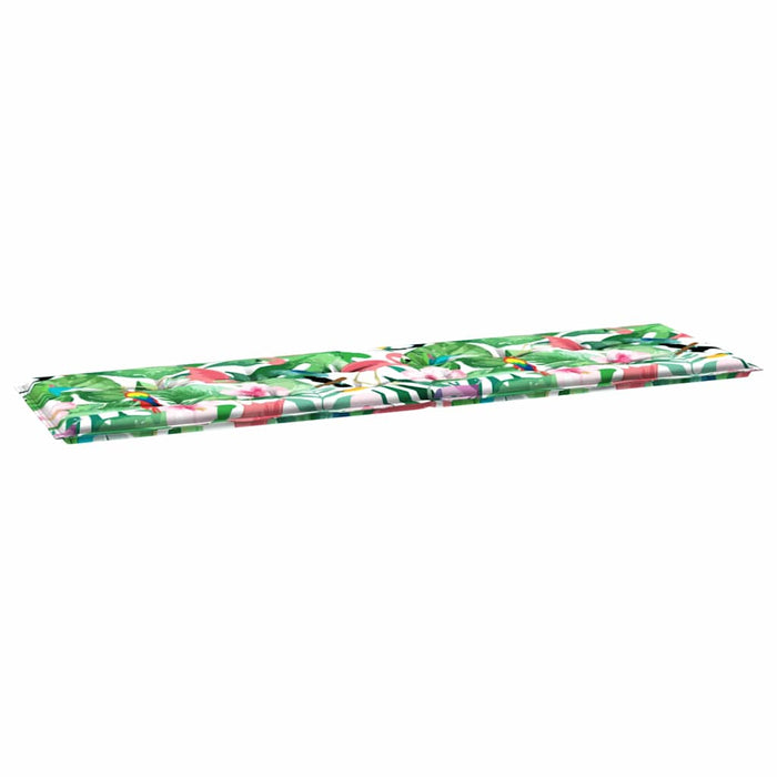vidaXL Cuscino per Panchina da Giardino Verde e rosa 180 x 50 x 4 cm