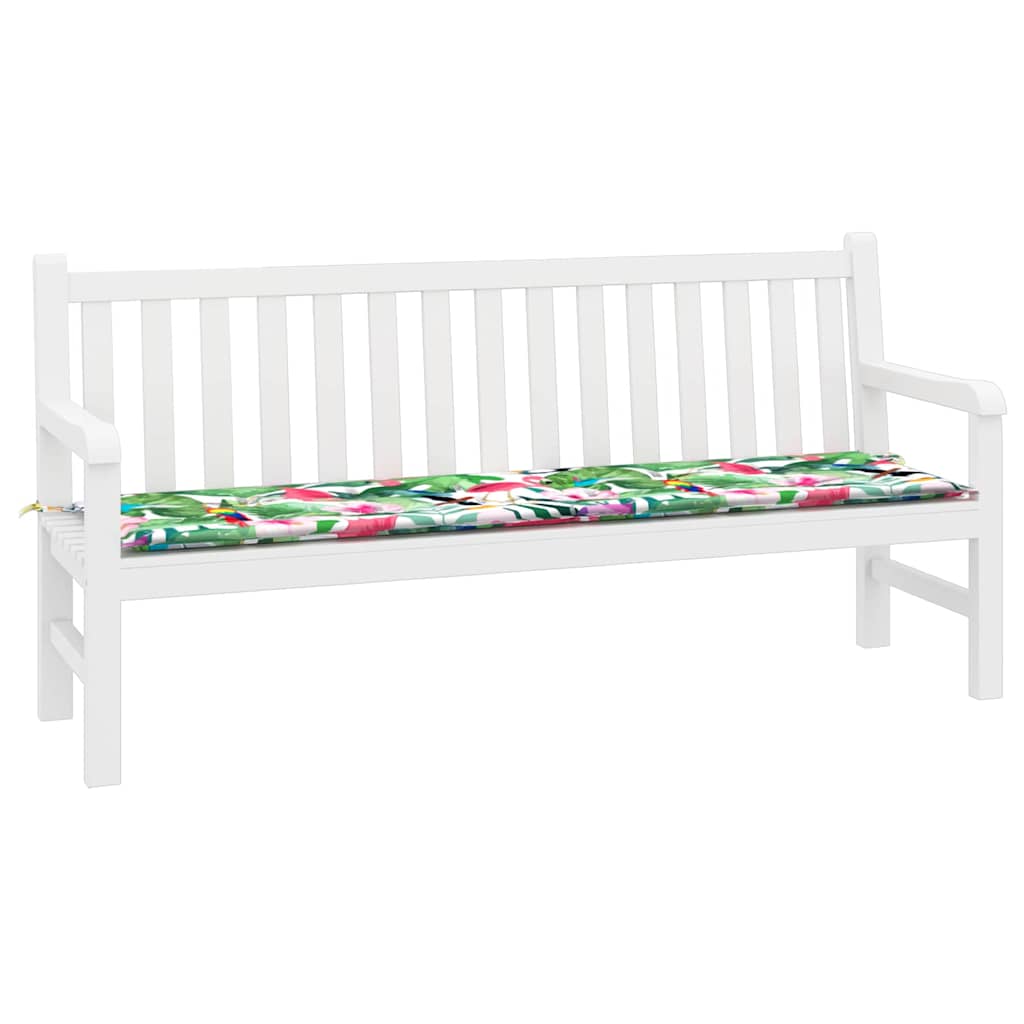 Cuscino per Panchina da Giardino Verde e rosa 180 x 50 x 4 cm 361181