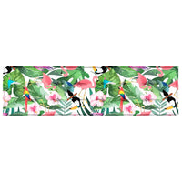 vidaXL Cuscino per Panchina da Giardino Verde e rosa 180 x 50 x 4 cm