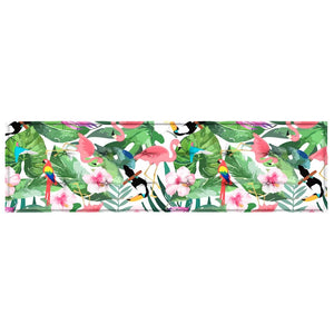 vidaXL Cuscino per Panchina da Giardino Verde e rosa 180 x 50 x 4 cm