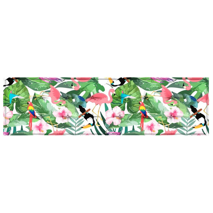 vidaXL Cuscino per Panchina da Giardino Verde e rosa 180 x 50 x 4 cm