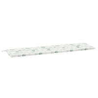 Cuscino per Panchina da Giardino Bianco e verde 180 x 50 x 4 cm 361182