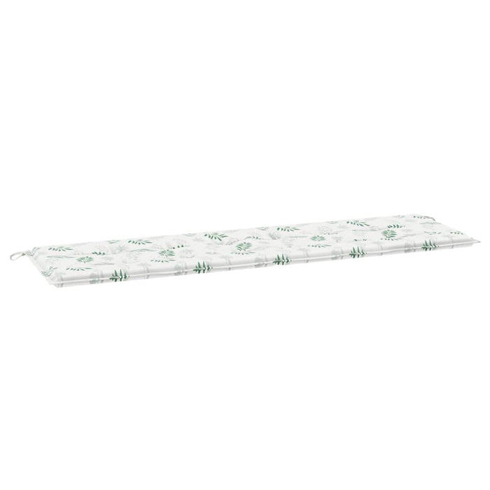 Cuscino per Panchina da Giardino Bianco e verde 180 x 50 x 4 cm 361182