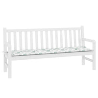 Cuscino per Panchina da Giardino Bianco e verde 180 x 50 x 4 cm 361182