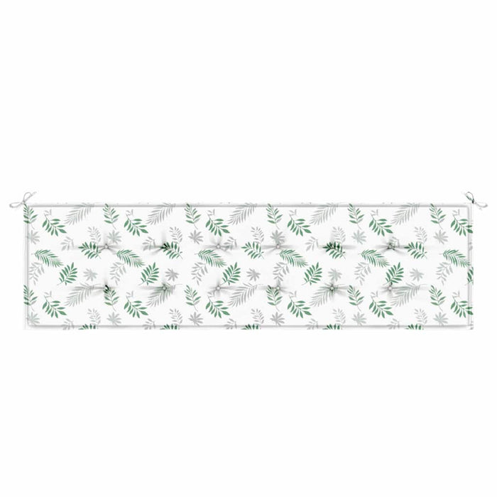 Cuscino per Panchina da Giardino Bianco e verde 180 x 50 x 4 cm 361182