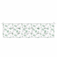 vidaXL Cuscino per Panchina da Giardino Bianco e verde 180 x 50 x 4 cm