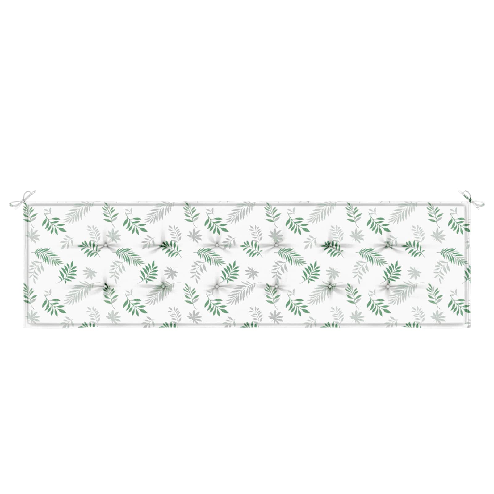 Cuscino per Panchina da Giardino Bianco e verde 180 x 50 x 4 cm 361182