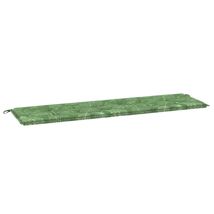 vidaXL Cuscino per Panchina da Giardino Floral Verde 180 x 50 x 4 cm