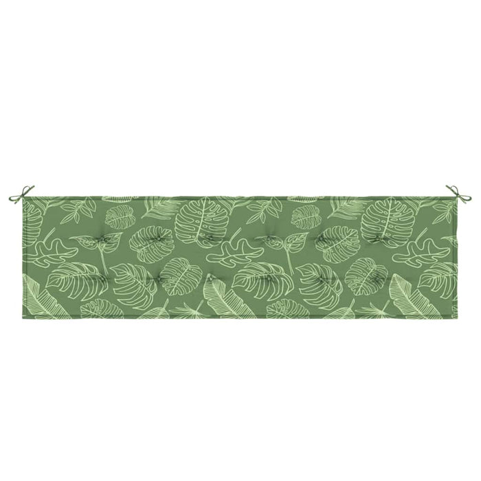 vidaXL Cuscino per Panchina da Giardino Floral Verde 180 x 50 x 4 cm