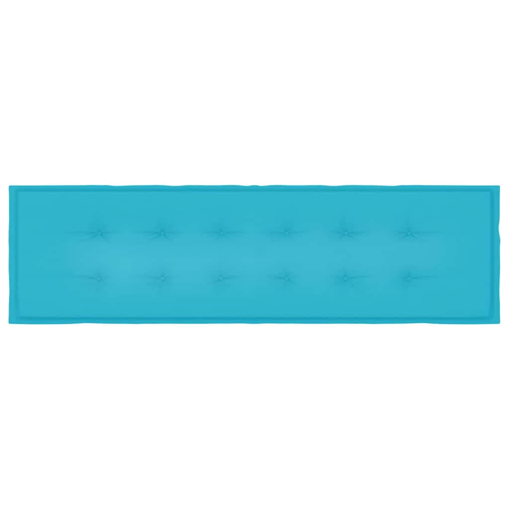 Cuscino per Panchina da Giardino Turchese 180 x 50 x 4 cm 361185