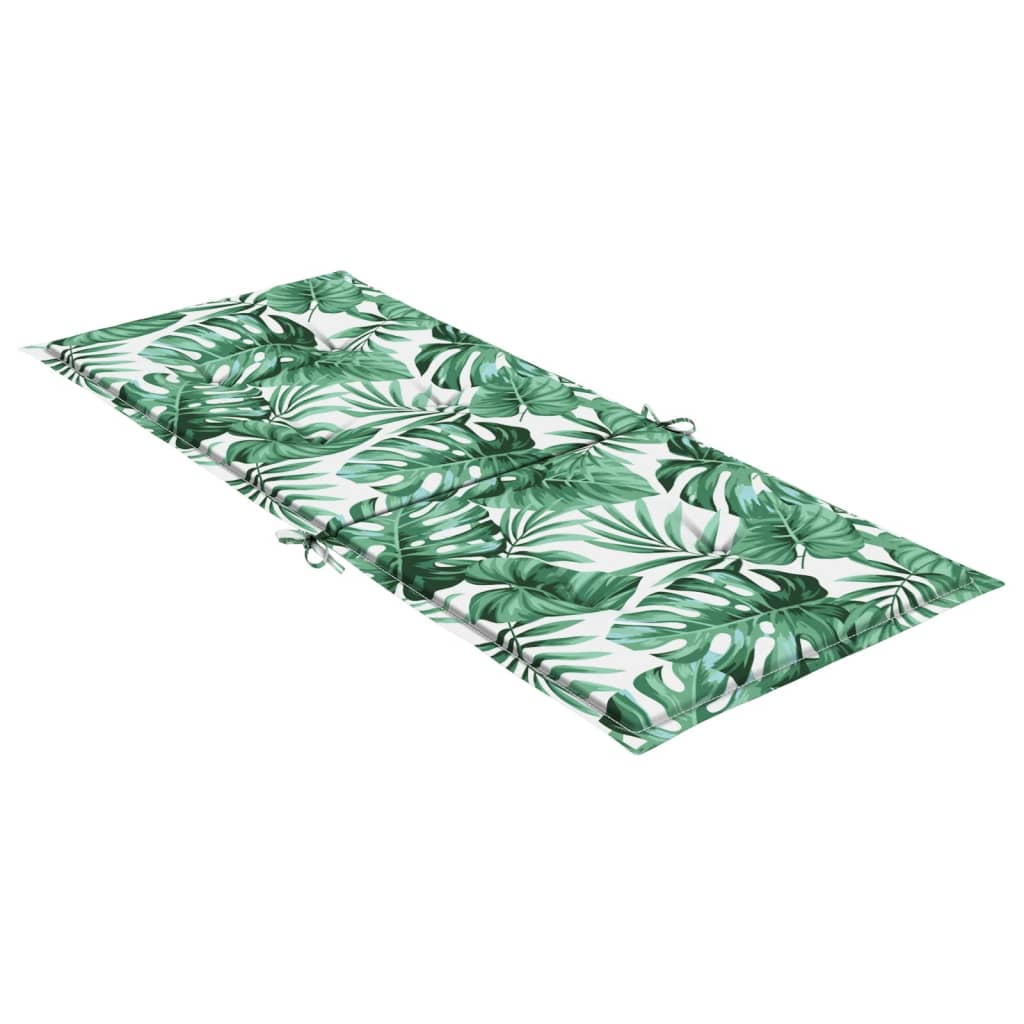 Cuscini per Sedia Schienale Alto 2 pz Motivo Foglie in Tessuto