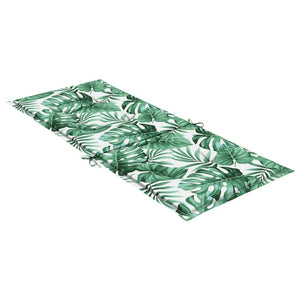 Cuscini per Sedia Schienale Alto 2 pz Motivo Foglie in Tessuto