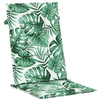 Cuscini per Sedia Schienale Alto 4 pz Motivo Foglie in Tessuto 361245