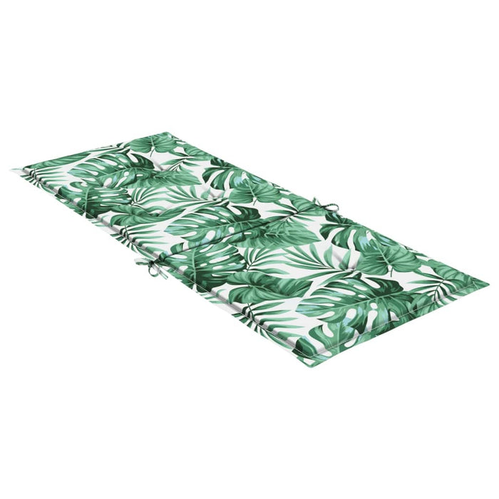 Cuscini per Sedia Schienale Alto 4 pz Motivo Foglie in Tessuto 361245