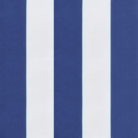 Cuscini Sedia Schienale Alto 4 pz Strisce Bianche e Blu Tessuto 361254