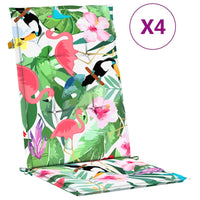 Cuscini per Sedia con Schienale Alto 4pz Multicolore in Tessutocod mxl 118299