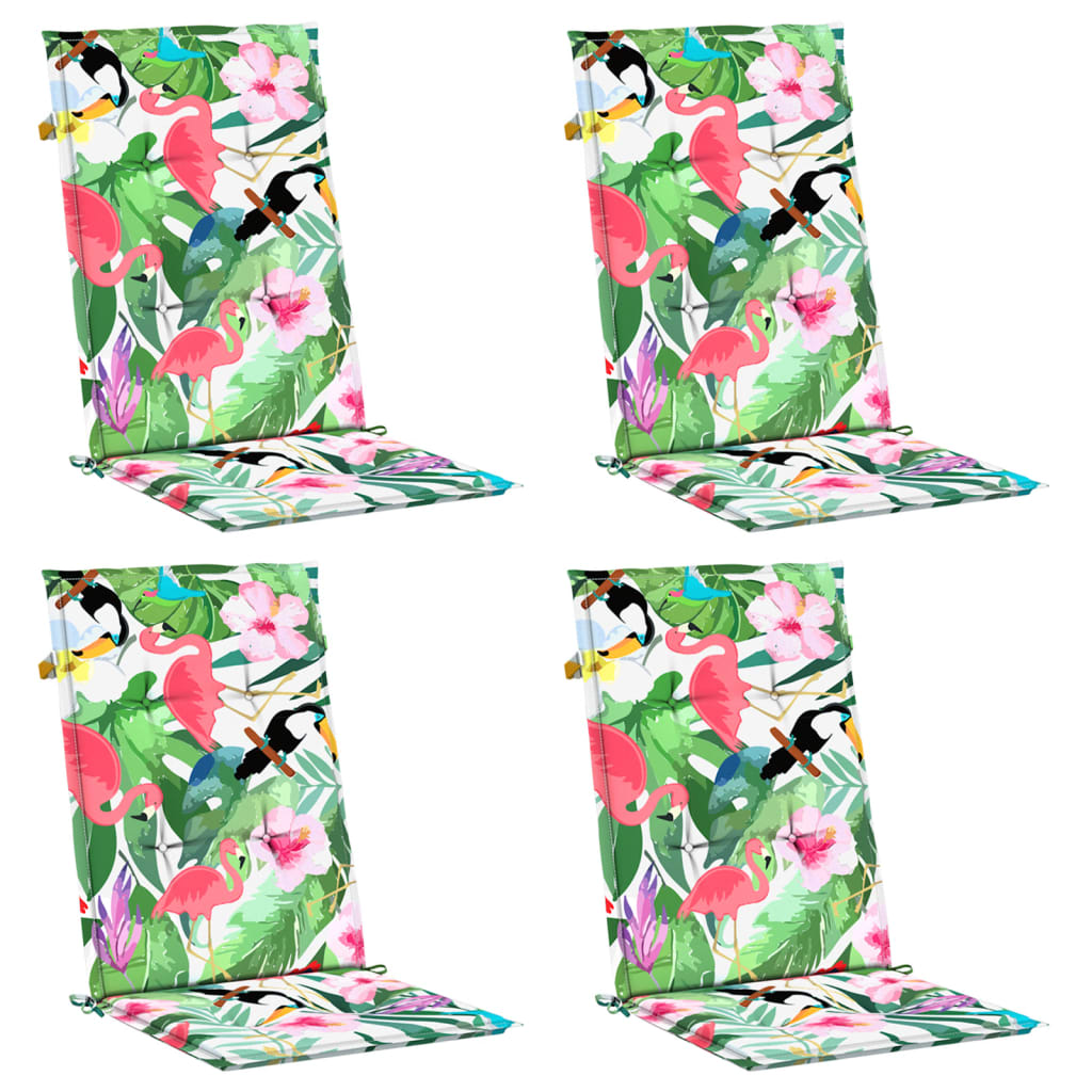 Cuscini per Sedia con Schienale Alto 4pz Multicolore in Tessutocod mxl 118299