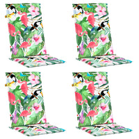 Cuscini per Sedia con Schienale Alto 4pz Multicolore in Tessuto 361260