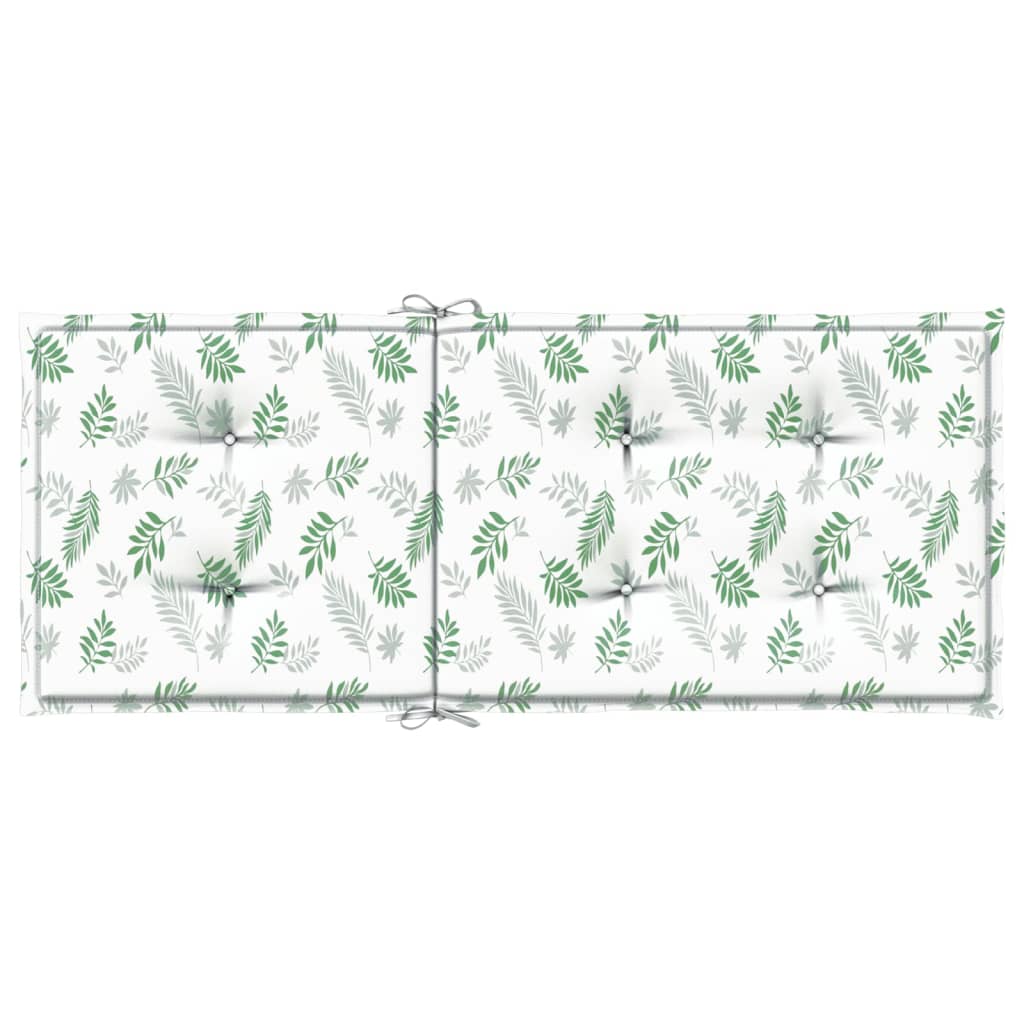 Cuscini per Sedia Schienale Alto 6 pz Motivo Foglie in Tessuto 361264