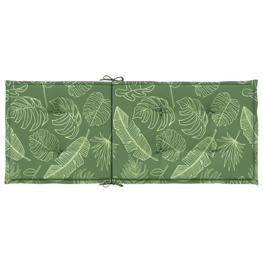 Cuscini per Sedia Schienale Alto 6 pz Motivo Foglie in Tessuto 361267