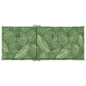 Cuscini per Sedia Schienale Alto 6 pz Motivo Foglie in Tessuto 361267